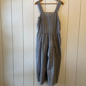 Wide leg striped jumpsuit